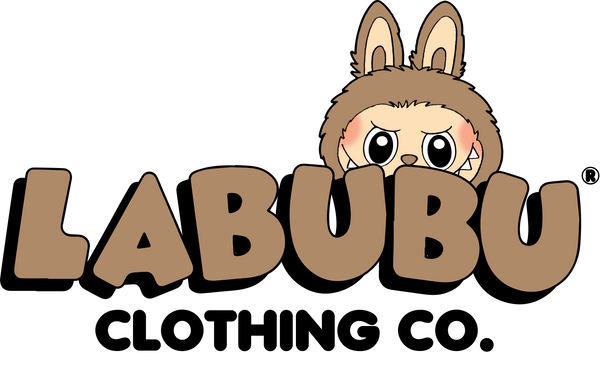Labubu Clothing Co. logo featuring big, plush-style lettering for "Labubu" with clean, minimal text for "Clothing Co." underneath.